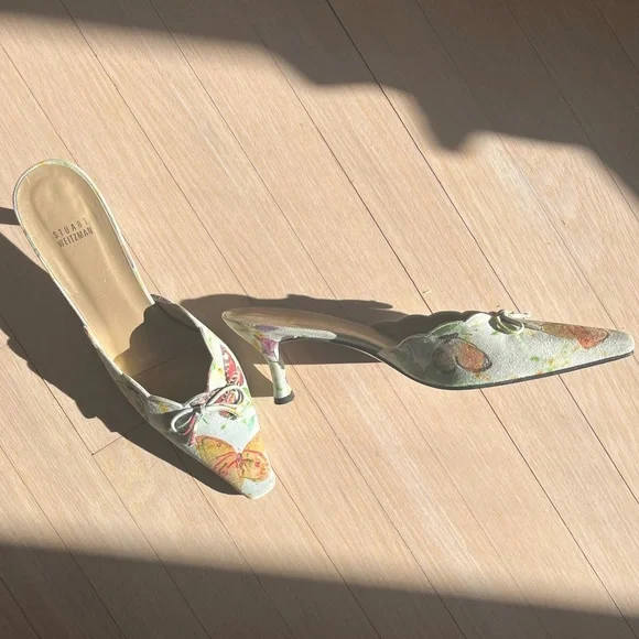 EUC Stuart Weitzman Butterfly 🦋 Mules Size 10 - Picture 7 of 8